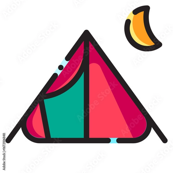 Obraz Travel Icon Set. This is lineal color icon style. 