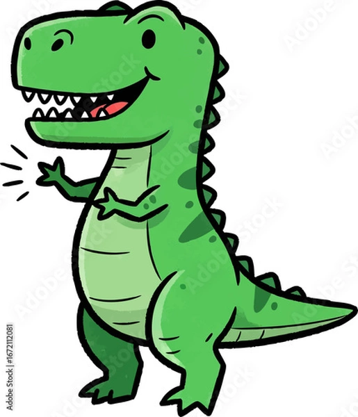 Fototapeta T-Rexs Awkward Attempt at a High-Five