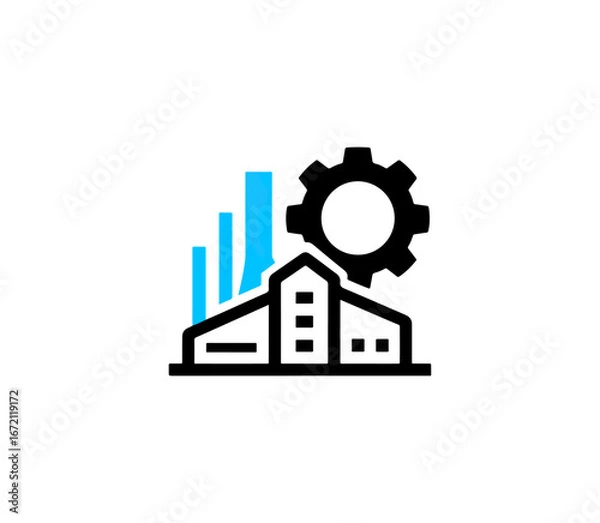 Fototapeta Modern urban structures illustration