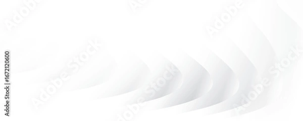 Fototapeta Abstract  white and gray color, modern design stripes background with curve lines. Vector illustration.