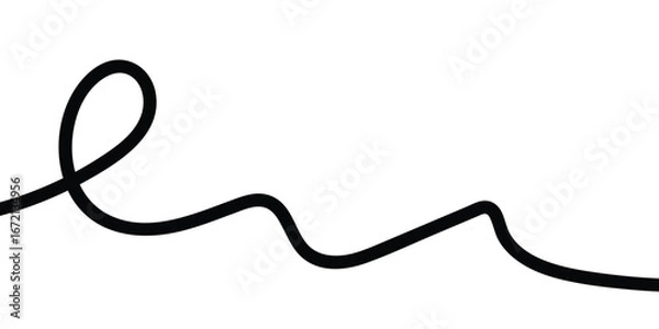 Fototapeta Squiggle Curly Line. Decorative Design Element. vector file illustration. eps 10 vector