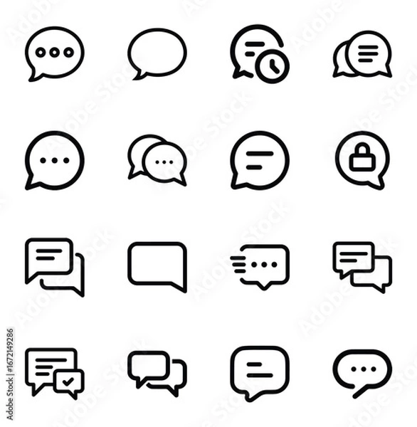 Fototapeta Chat icon, online communication, conversation, or messaging, comment icon.