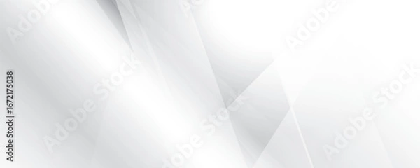 Fototapeta Abstract white and gray color, modern design stripes background with geometric shape. Vector illustration.