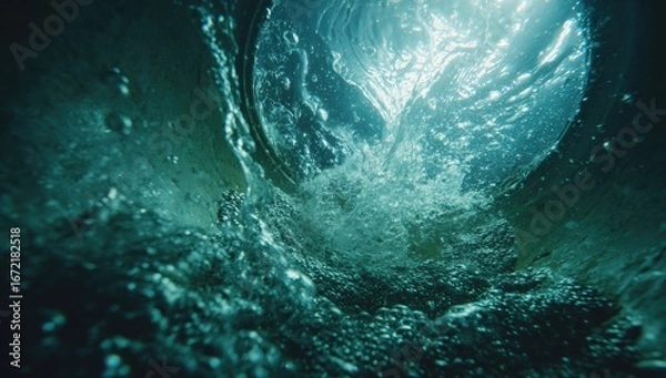 Fototapeta Underwater Wave Explosion