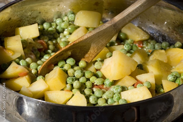 Fototapeta Peas, tomatoes, potatoes
