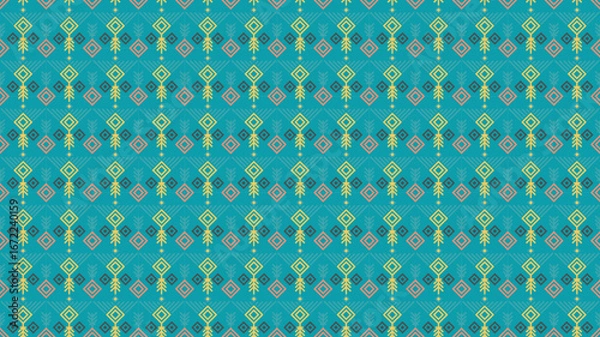 Fototapeta Geometric vector pattern, repeating square diamond shape