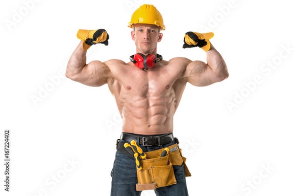 Obraz Powerful construction worker