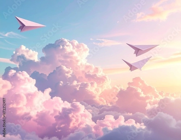 Fototapeta airplane in the sky