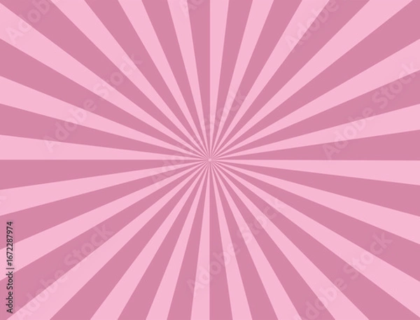 Fototapeta Striped Abstract vector background. Pink rays from the middle.