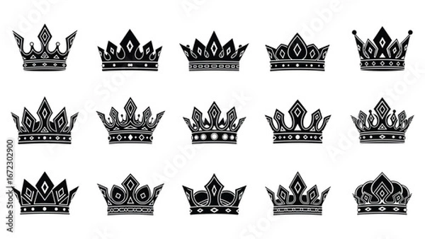 Obraz A Collection of Upward Pointing Arrow Icons in Various Styles and Sizes