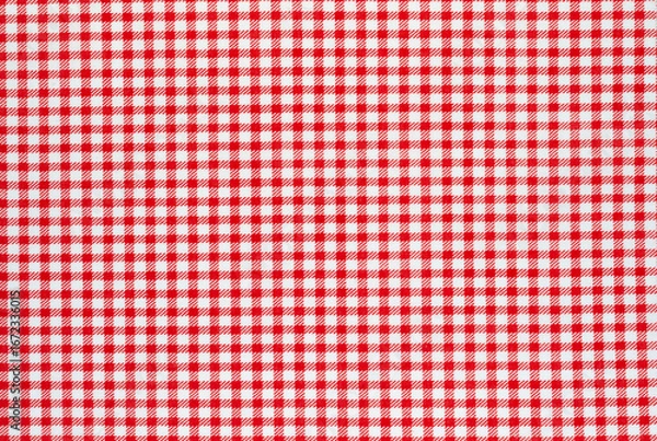 Obraz Red and White Checkered Textile Pattern