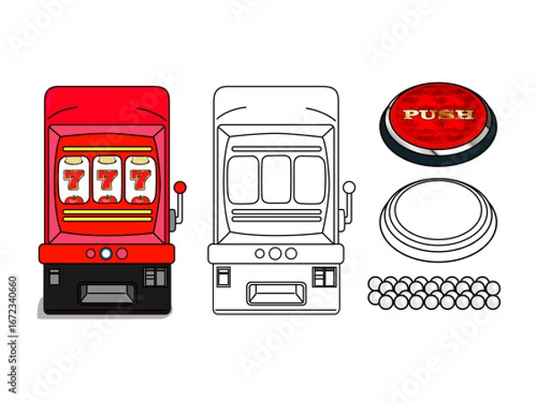 Obraz パチンコ玉とスロット