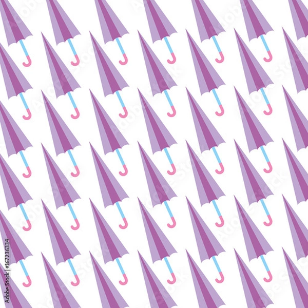 Fototapeta cute umbrella close pattern background vector illustration design