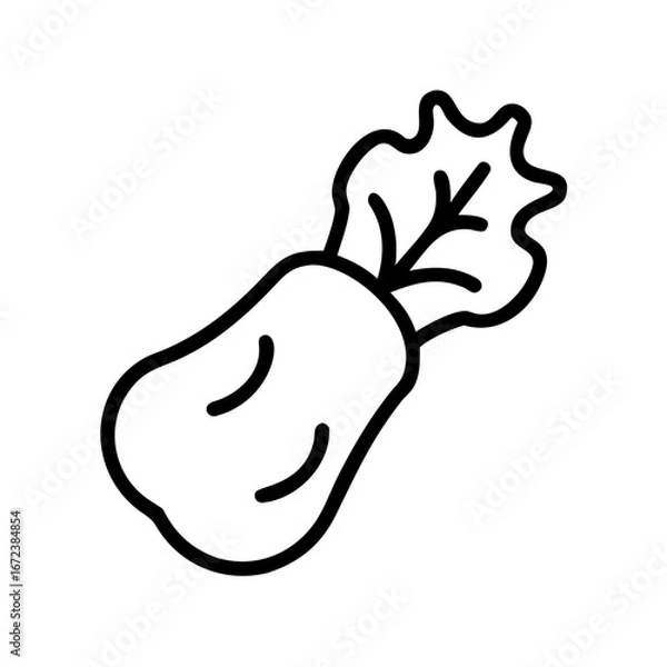 Fototapeta Vegetable Icon Vector Illustration for Healthy Food and Nutrition Design