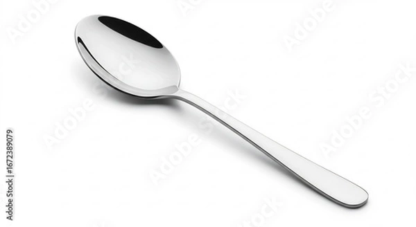 Obraz 輝くステンレススプーン 光沢上品シンプルデザイン. AI Generated