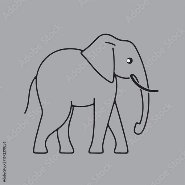 Fototapeta elephant vector illustration