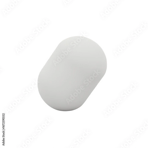 Fototapeta A smooth, light gray oval form stands out against a dark background.