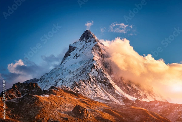 Obraz sunset in the mountains