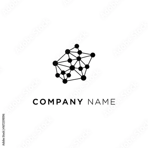 Fototapeta Abstract Network Structure Logo Design.
