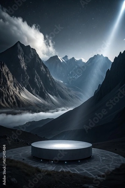 Fototapeta Modern Empty Podium for Product Display – Studio Background