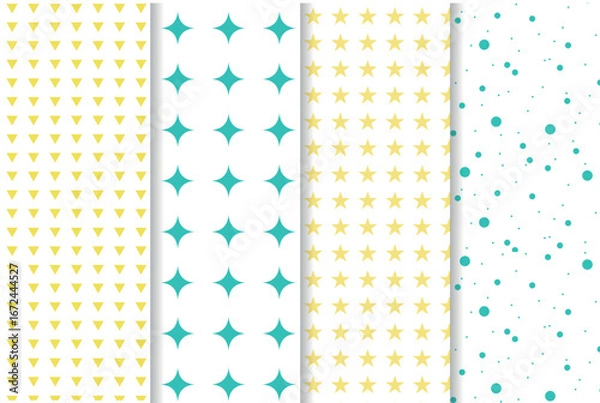 Obraz set of seamless patterns