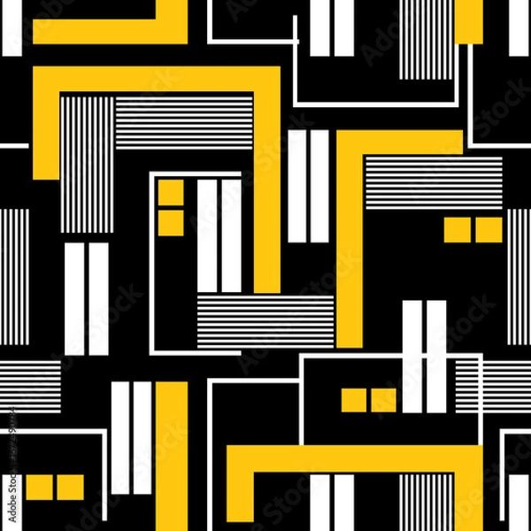 Fototapeta Seamless abstract geometric pattern. Vector Illustration.