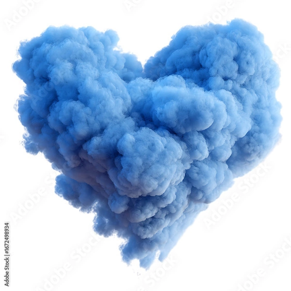 Obraz fluffy heart shaped blue cloud