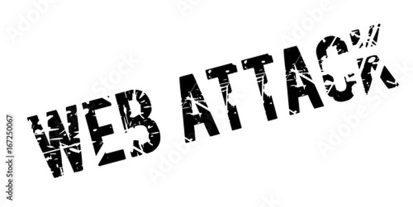 Fototapeta Web Attack rubber stamp. Grunge design with dust scratches. Effects can be easily removed for a clean, crisp look. Color is easily changed.