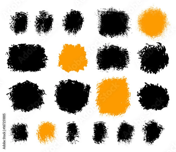 Obraz Set of paint elements isolated on white