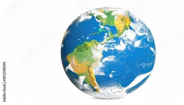 Obraz A detailed view of Earth showcasing the Americas and surrounding oceans.