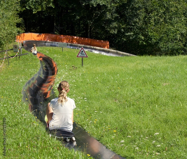 Fototapeta Sommerrodeln  