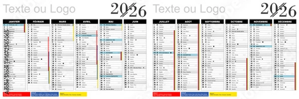 Obraz calendrier 2026