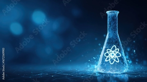 Obraz Abstract digital flask