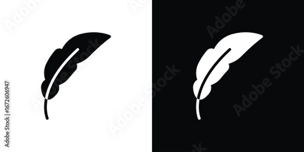 Fototapeta Feather icon design vector collection. flat icons.