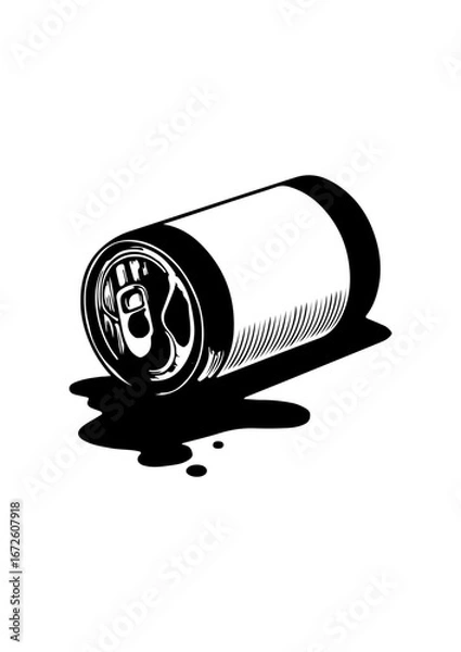 Fototapeta Person Trapped Inside a Spilled Can