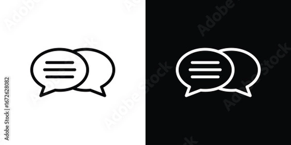 Fototapeta Speech bubble icon logo concept in strokes