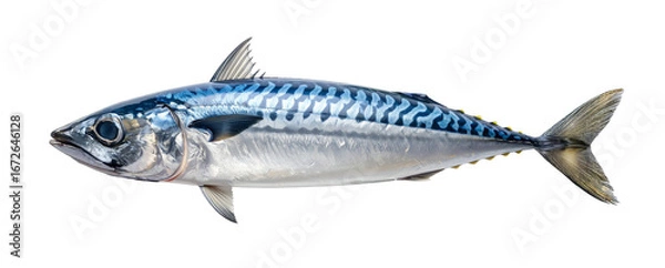 Obraz Fresh mackerel fish isolated on transparent background