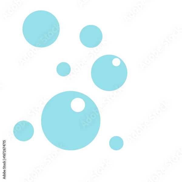 Obraz Bubbles icon on transparent backgrouns