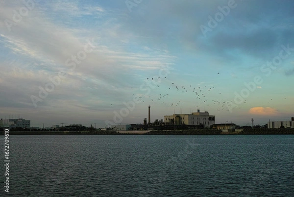 Fototapeta 海辺の工業地帯