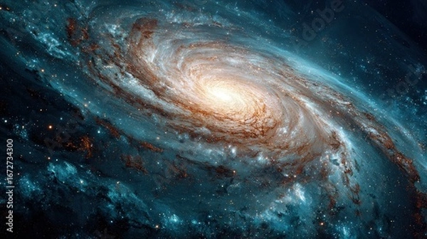 Fototapeta Spiral Galaxy In Deep Space
