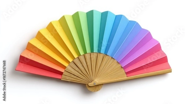 Obraz Colorful folding fan