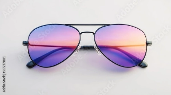 Obraz Aviator sunglasses, vibrant gradient lenses