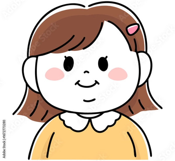 Obraz 肥満体型の女の子(上半身)