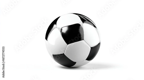 Obraz Soccer ball on white background