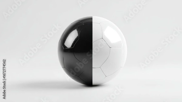 Obraz Black and white soccer ball