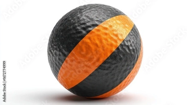 Obraz Orange and black textured sphere