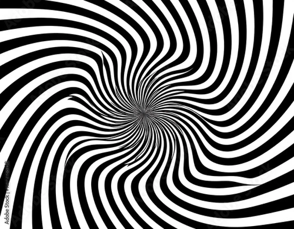 Fototapeta Abstract black and white spiral pattern