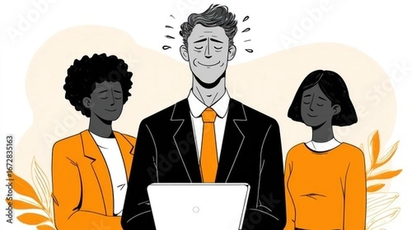 Obraz Diverse business team working together