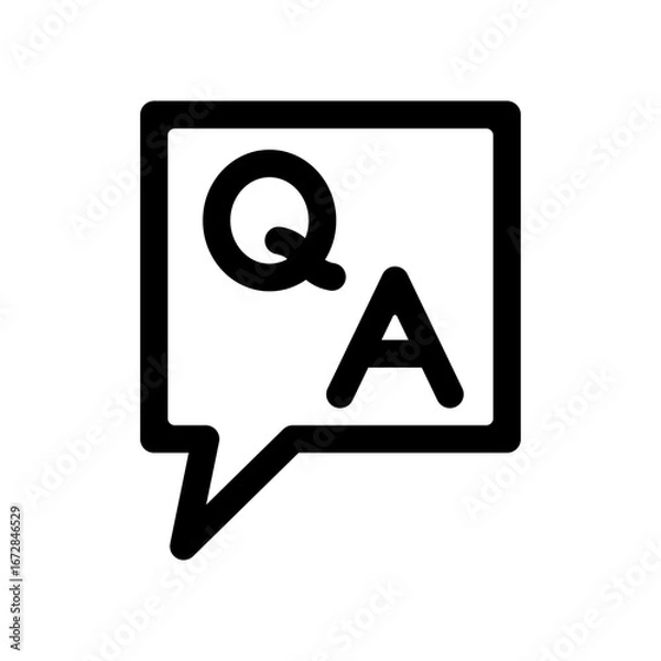 Fototapeta QAの吹き出しアイコンイラスト