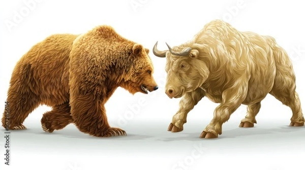 Obraz Bear and Bull